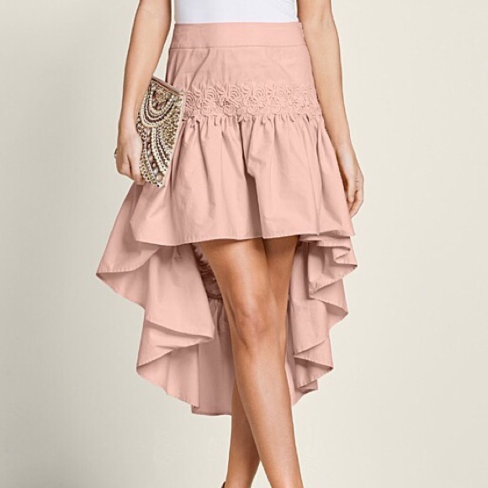 Venus high low appliqué skirt